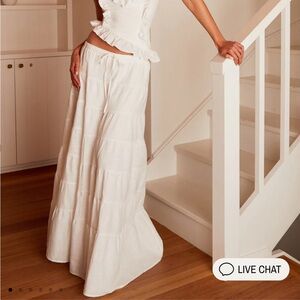 Peppermayo Exclusive - Mariella Linen Maxi Skirt - White